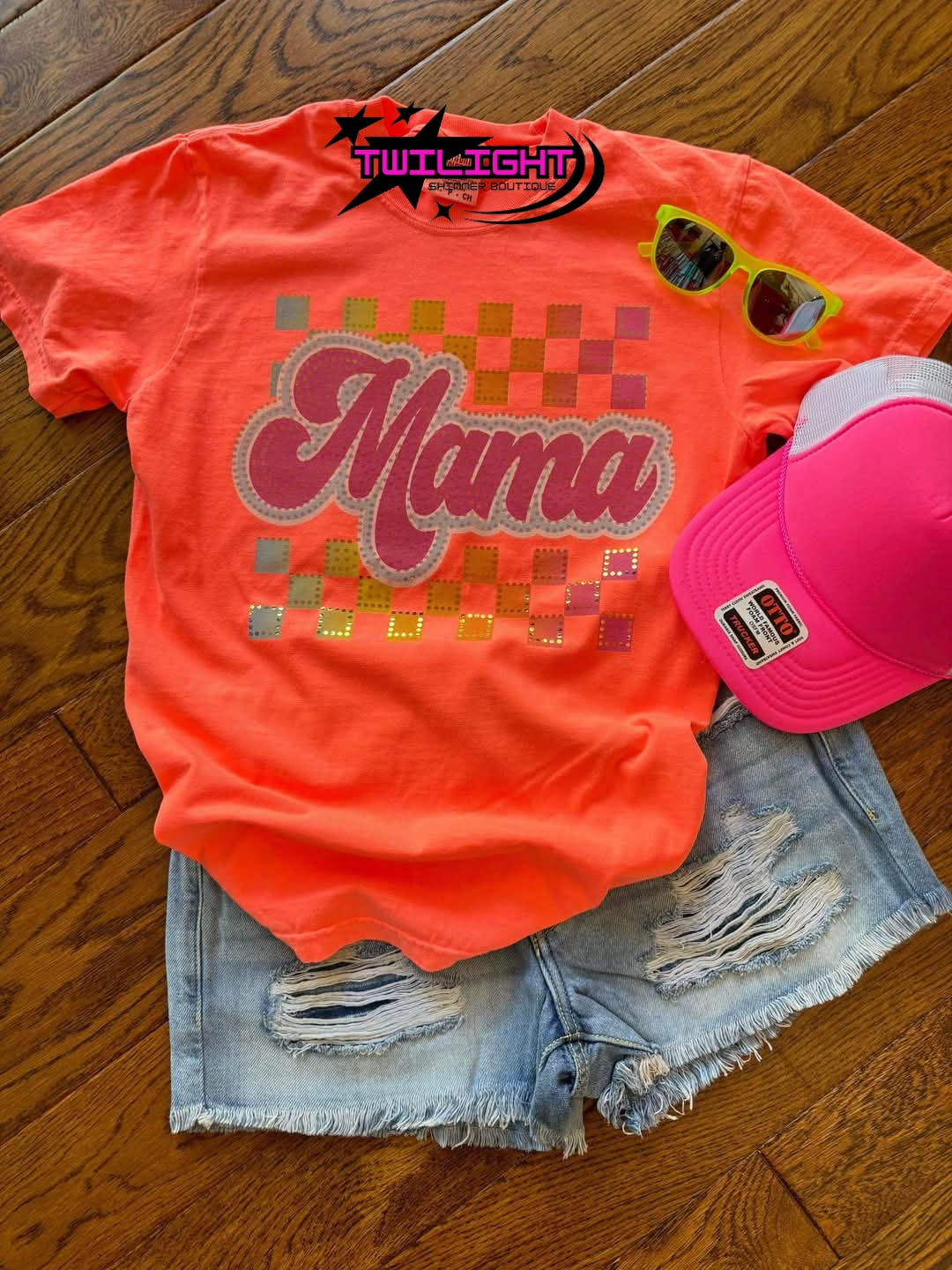 Rainbow Spangle Mama Tee