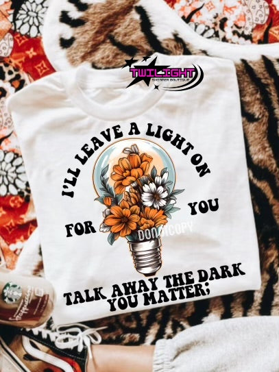 I'll Leave a Light On For You- Floral Light Bulb