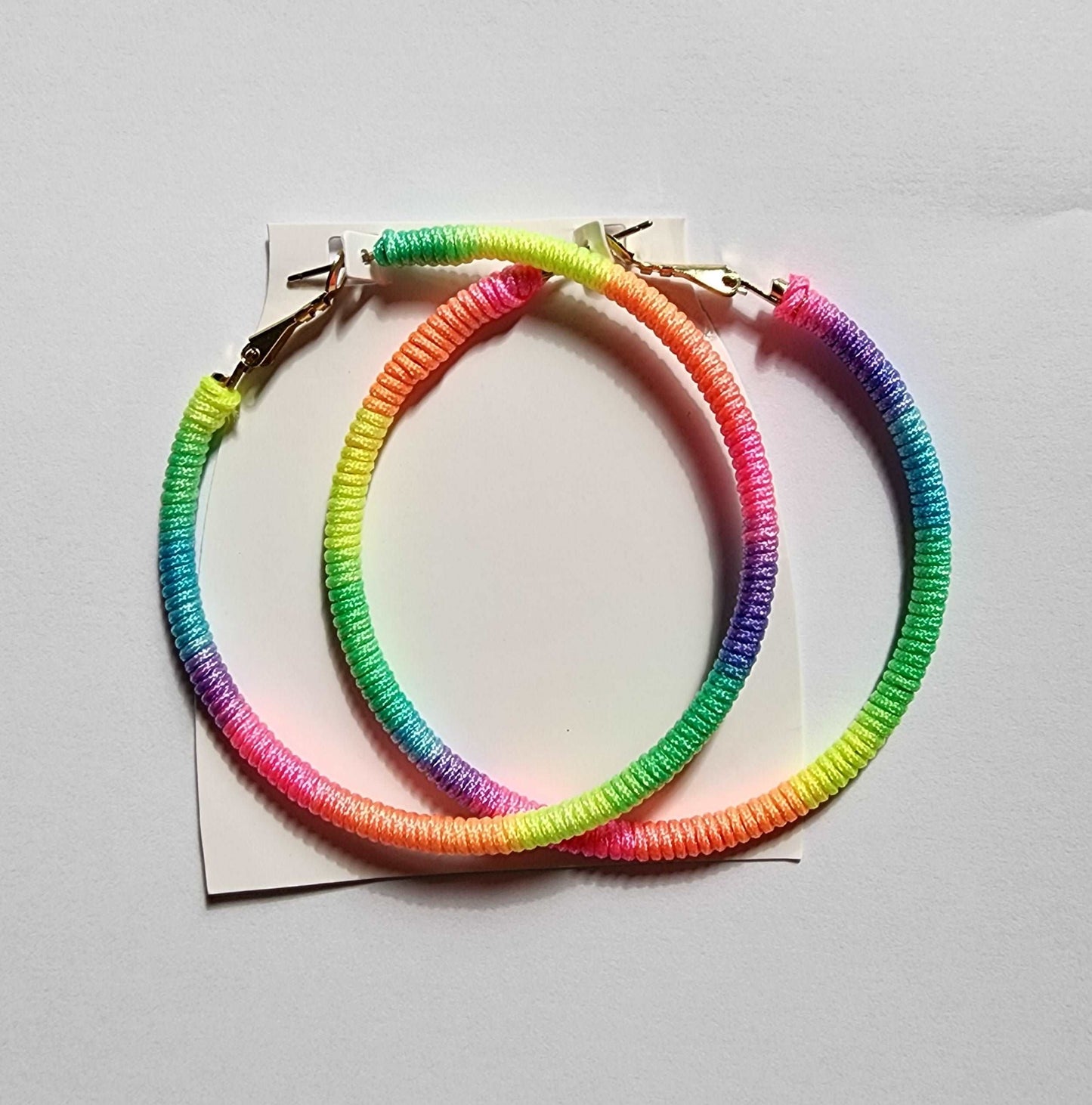 Rainbow Hoop Earrings