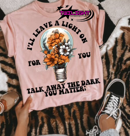 I'll Leave a Light On For You- Floral Light Bulb