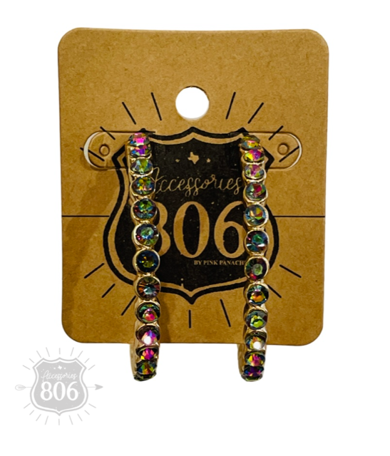 Rhinestone Hoop Earring