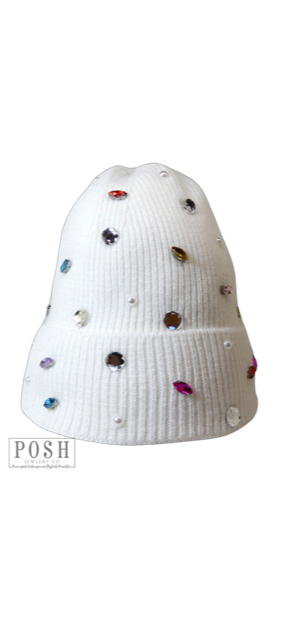 Bejeweled Knit Beanie