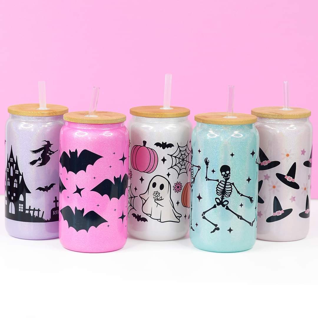 Spooky Glass 16 oz Cups