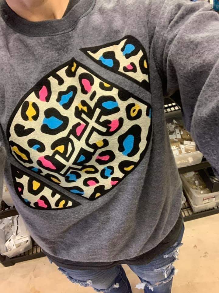 Leopard Football Sweatshirt