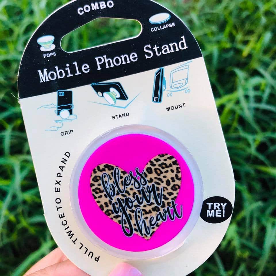 Pink Bless Your Heart Phone Grip