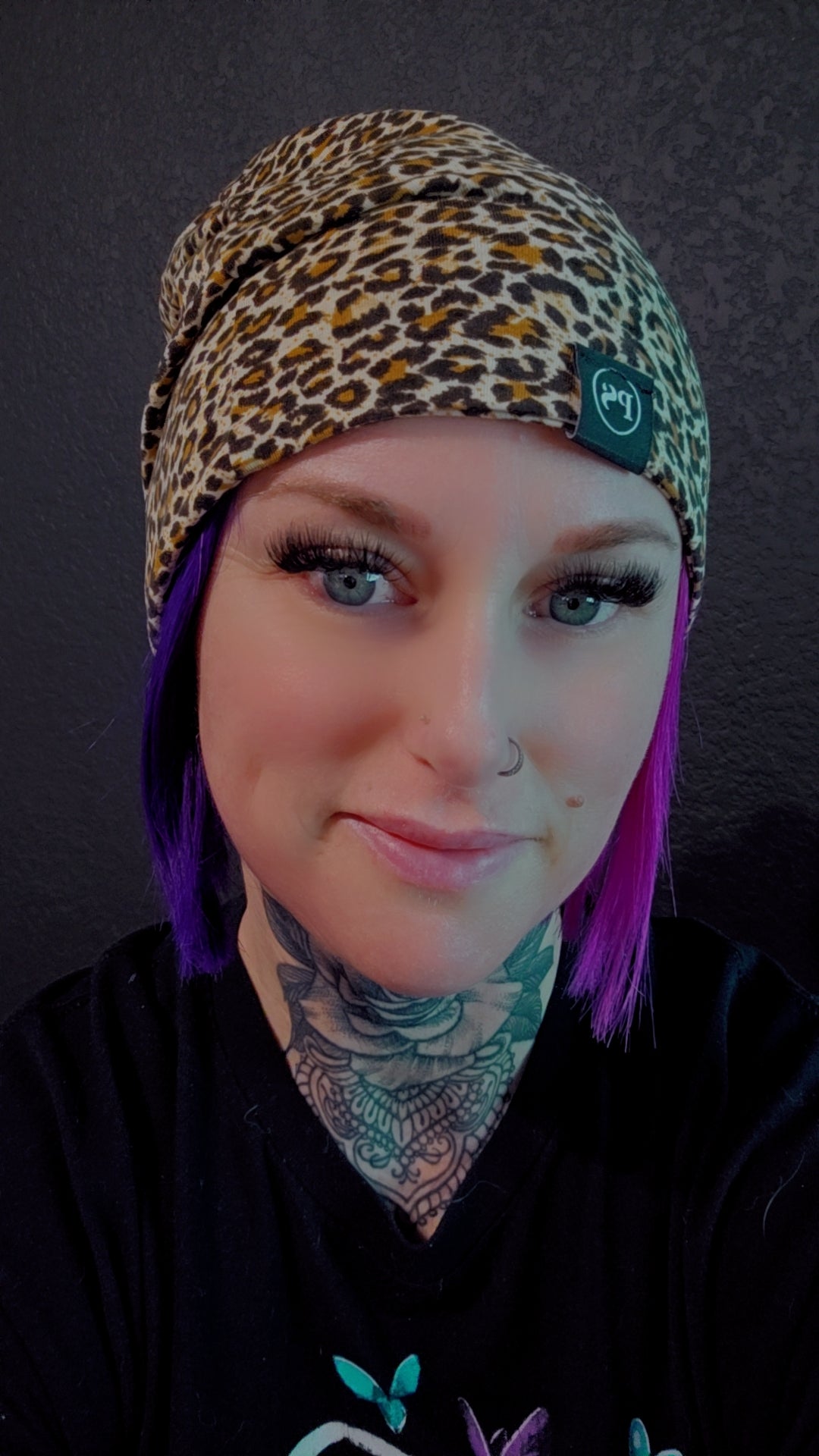 Leopard Peek-a-Boo Beanie