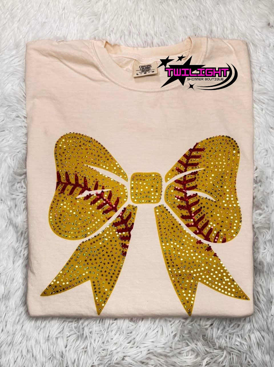 Softball Bow Spangle Tee