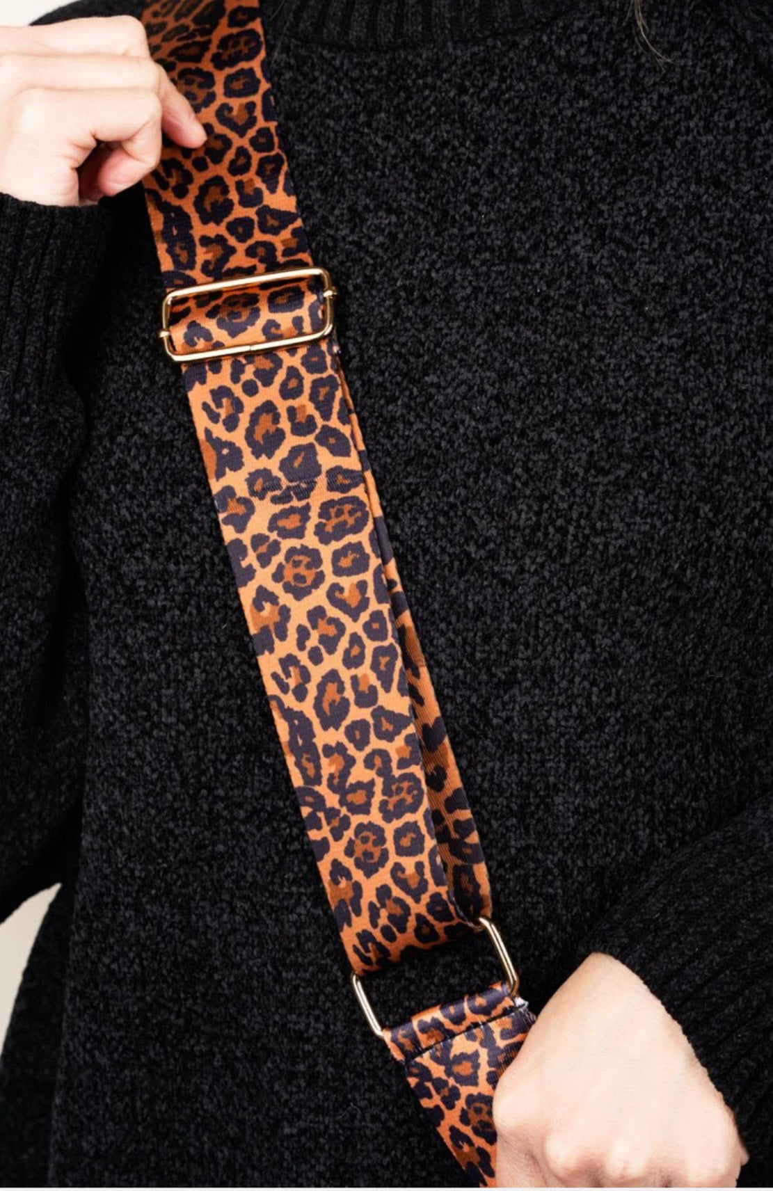 Dani Leopard Strap Brown Crossbody Purse