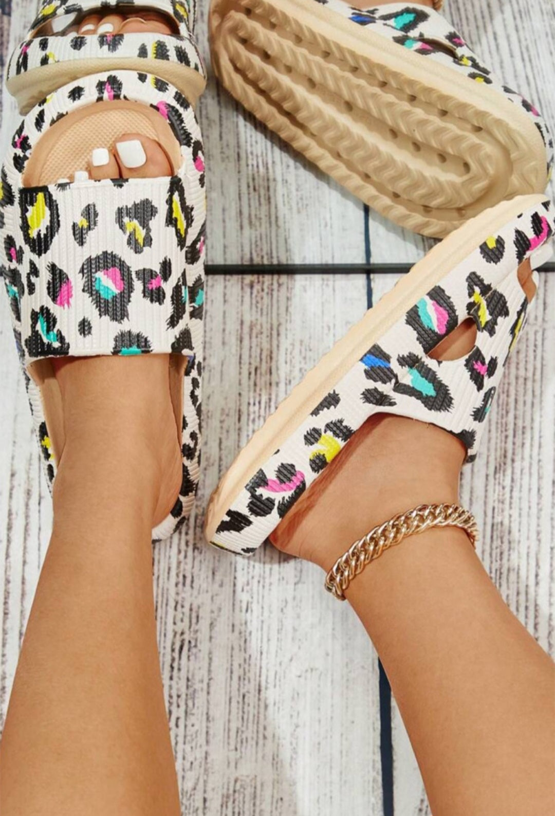 Colorful Leopard Cloud Slides