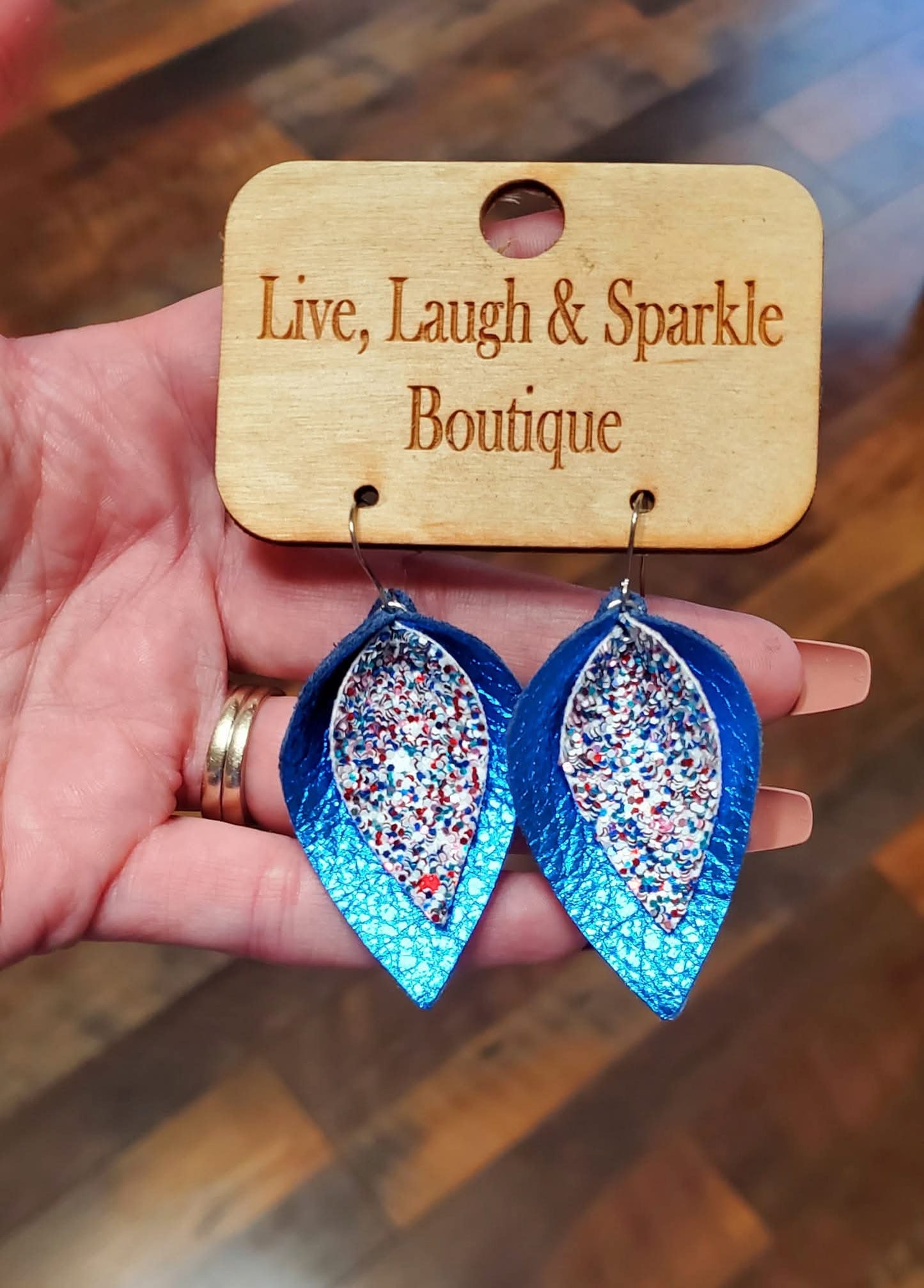 Americana Faux Leather Earrings