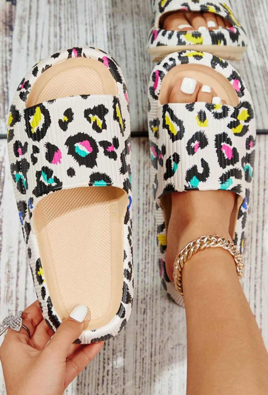 Colorful Leopard Cloud Slides