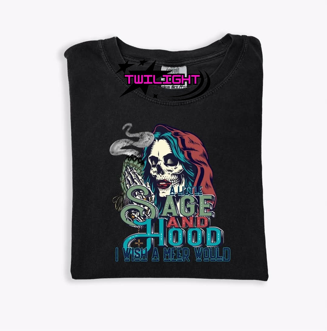 A Little Sage And Hood Tee