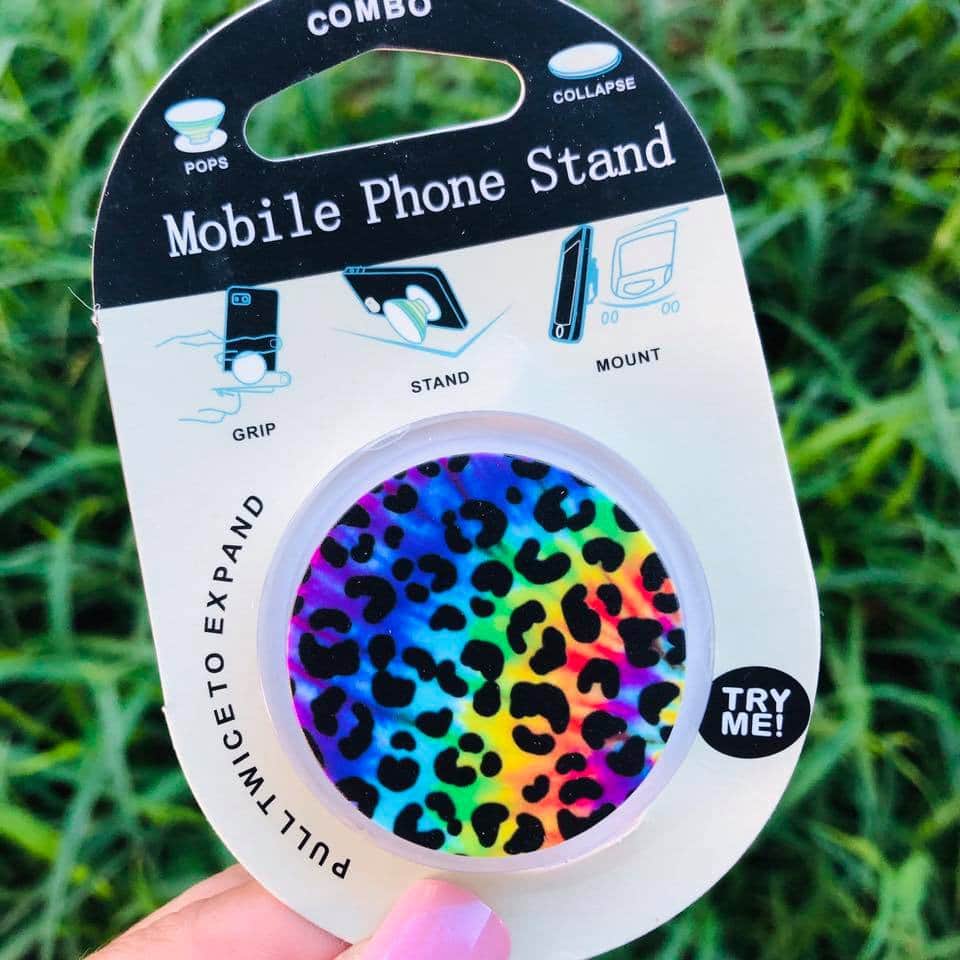 Colorful Leopard Phone Grip