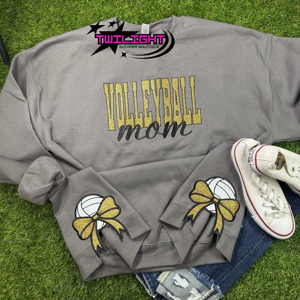 Volleyball Mom Bow Sweatshirt