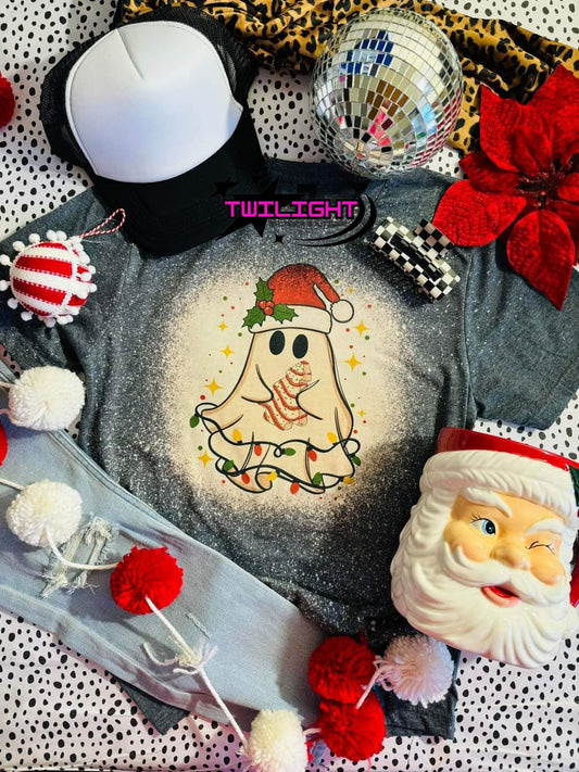 Ghost Christmas Tree Cake Tee