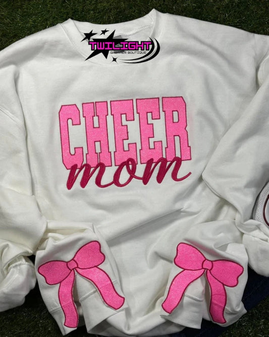 Cheer Mom Bow Sweatshirt