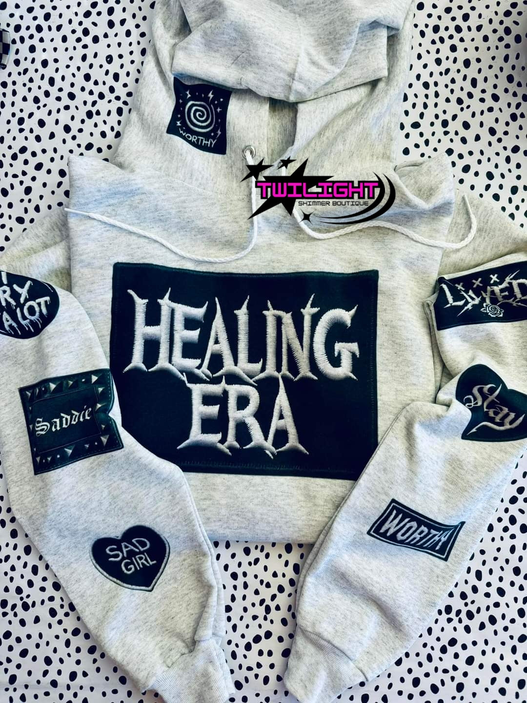 Healing Era Faux Patch Hoodie