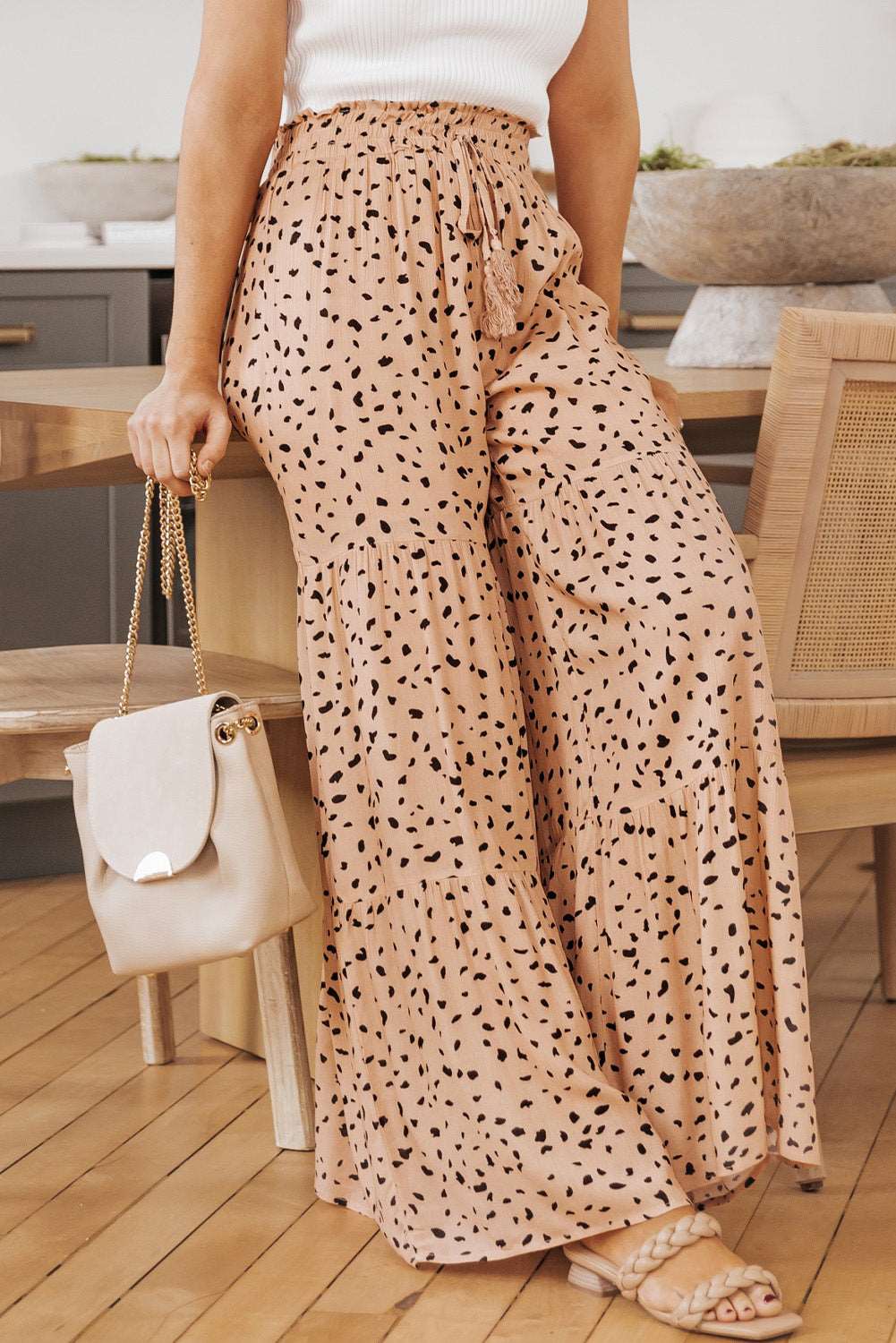 Printed Wide Tiered Pants