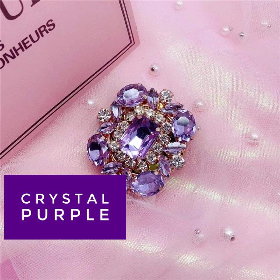 Crystal Purple Bling Phone Grip