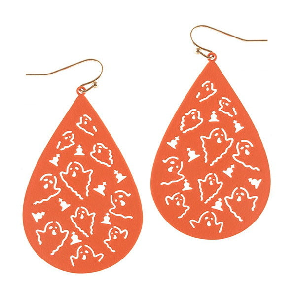 Orange Ghosts Earring