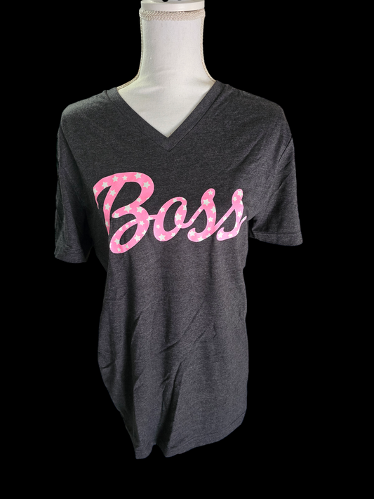 Boss Star V-Neck Tee- Large