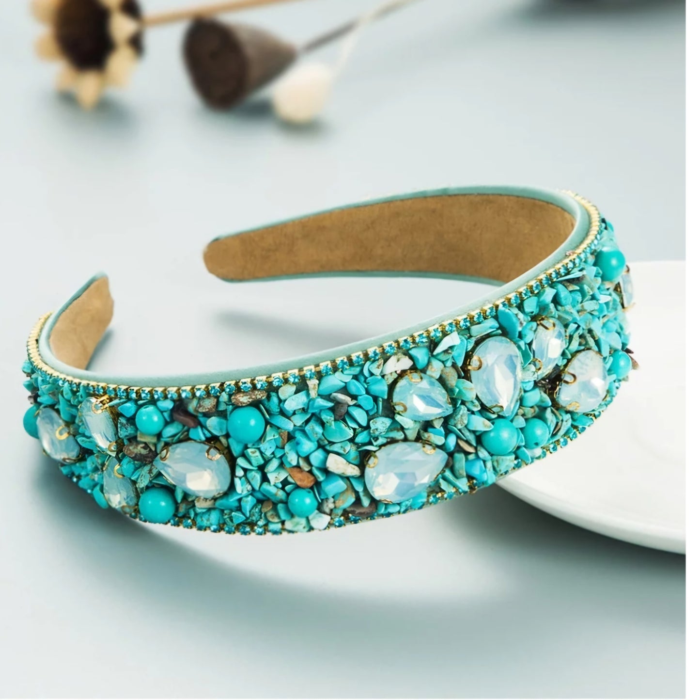 Teal Bling Headband