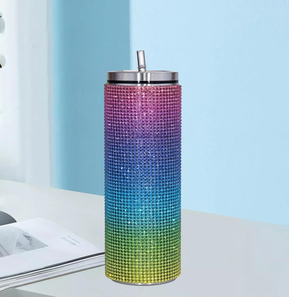 Rainbow Bling Stainless Steel Tumbler