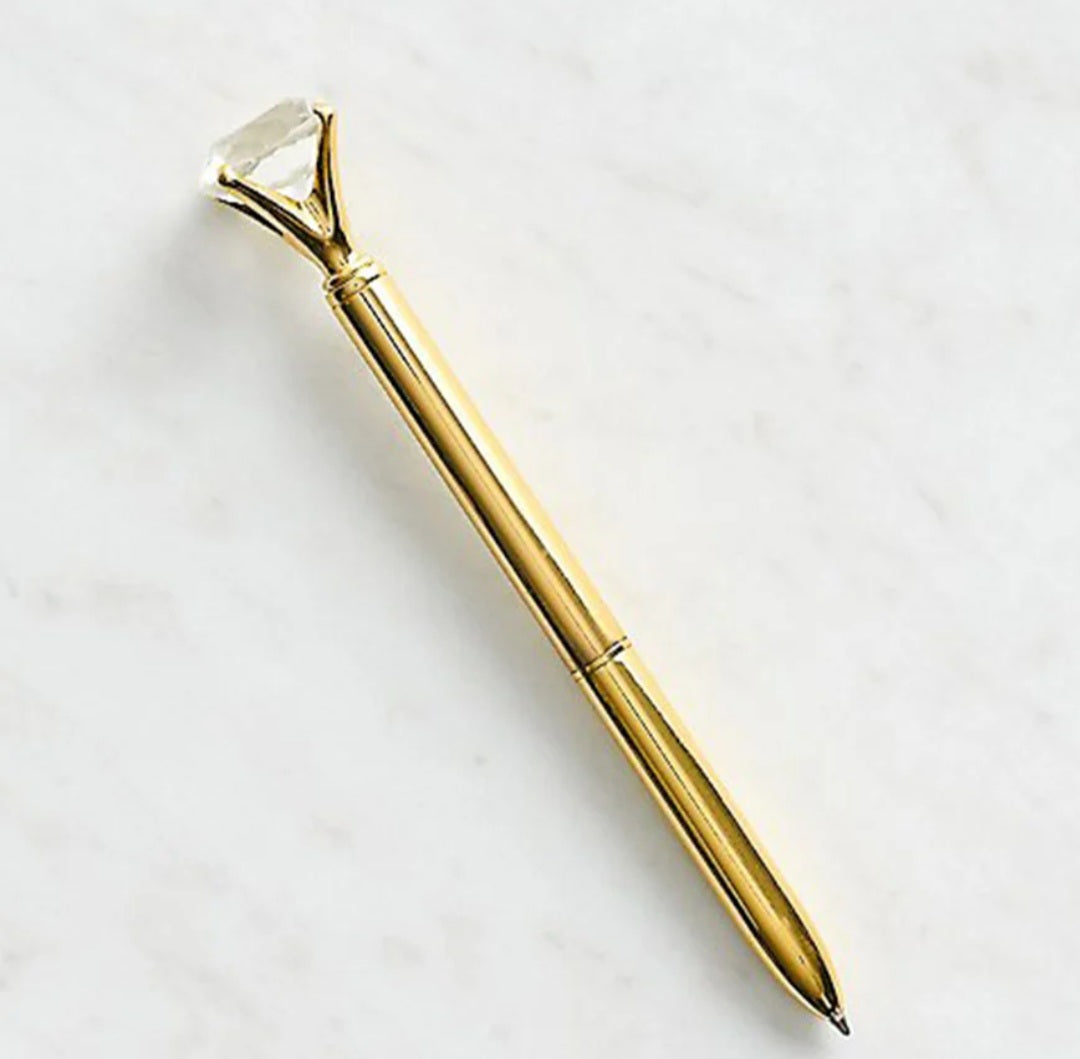 Gold Diamond Top Pen