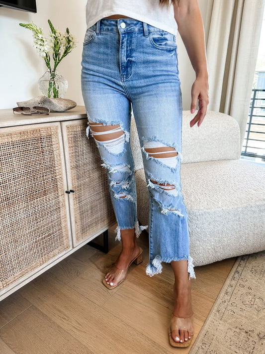 Urban Distressed Crop Jeans