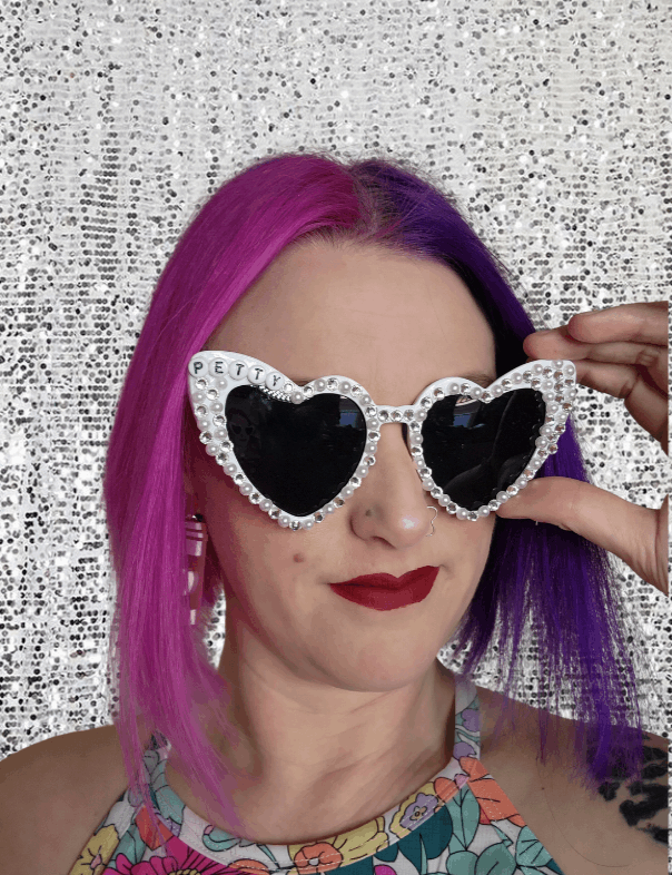 Petty Hand Jeweled Heart Sunglasses