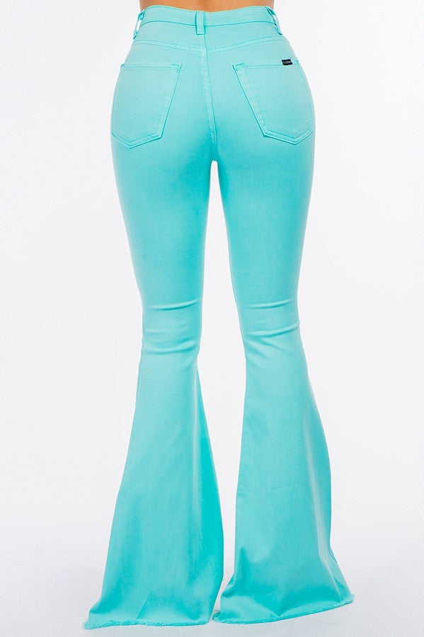 Turquoise Mint Sassy Bell Bottom Jeans