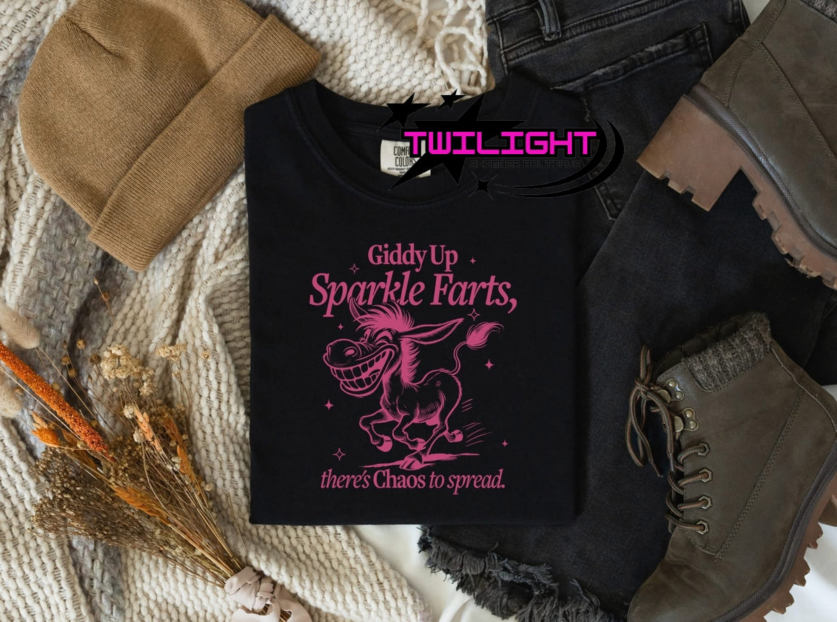 Giddy Up Sparkle Farts Tee