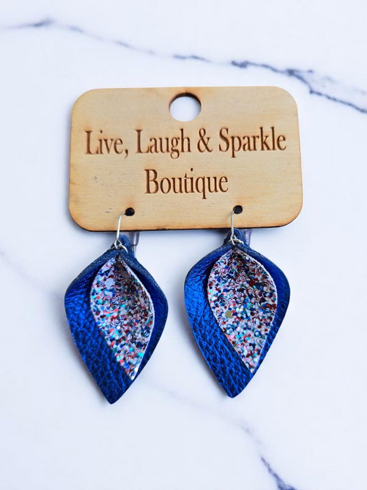 Americana Faux Leather Earrings