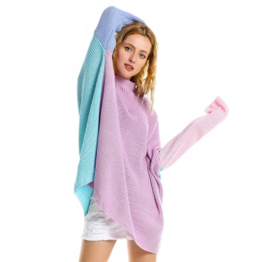 Color Block Oversized Sweater