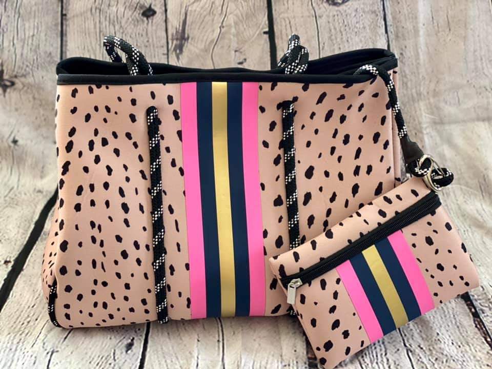 Animal Print Neoprene Bag Set