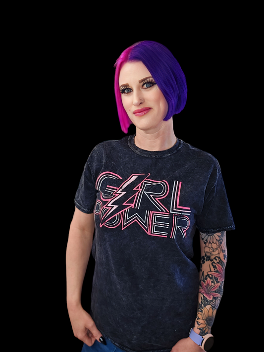 Girl Power Lightning Bolt Tee