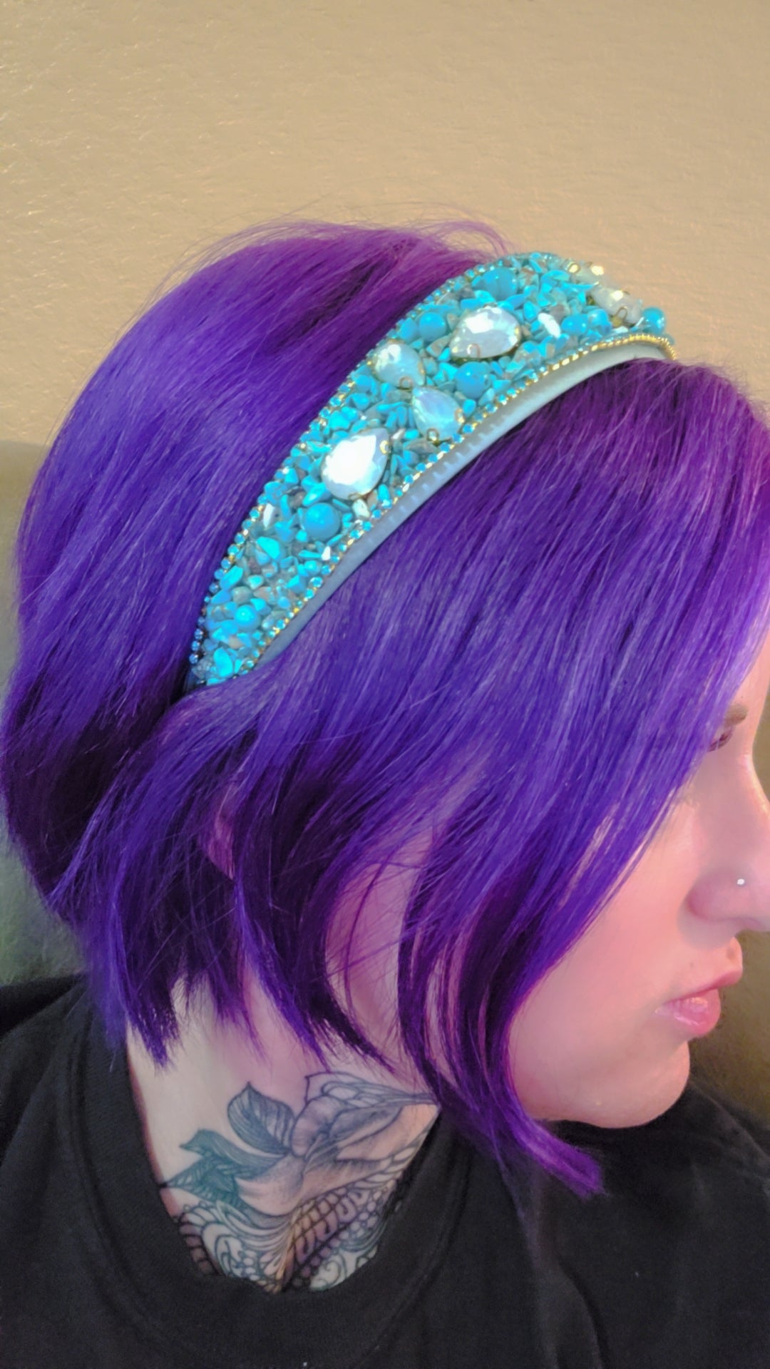 Teal Bling Headband