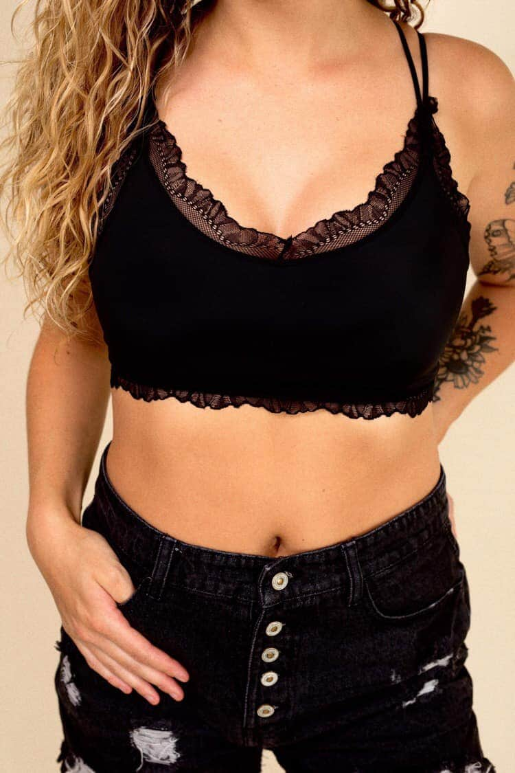 Black Jady K Lace Bralette