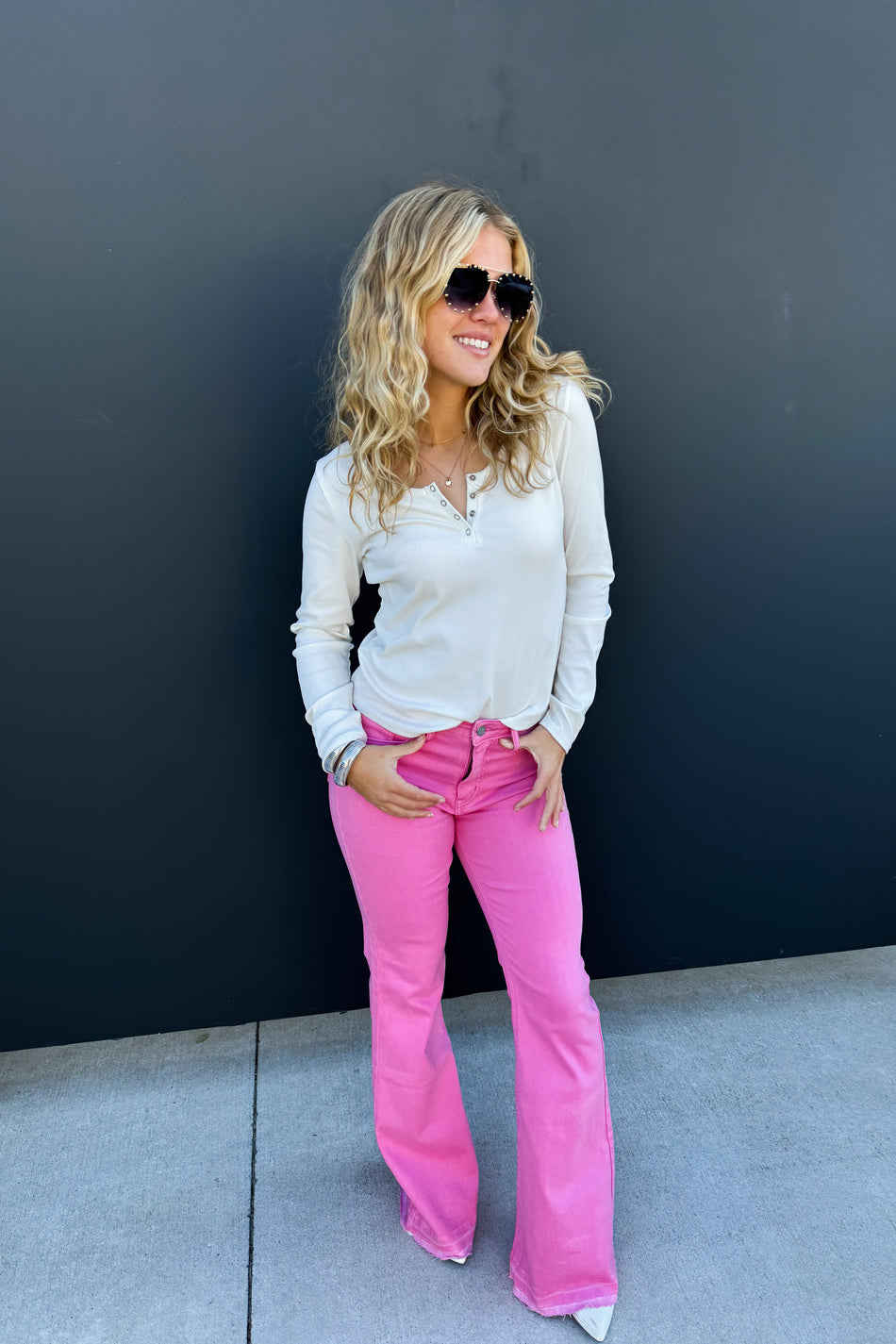 Jayde Pink TUMMY Control Jeans