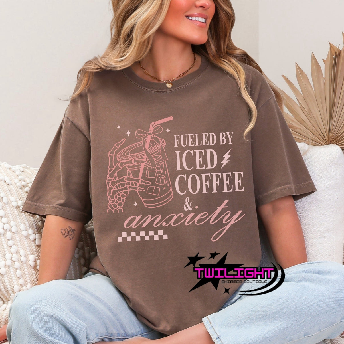 Fueled By Iced Coffee & Anxiety Tee