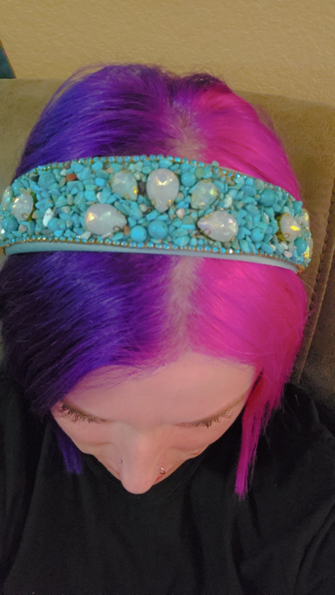 Teal Bling Headband