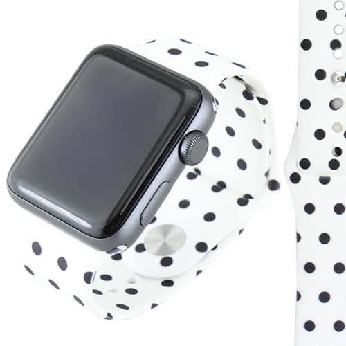 Polka Dot 38mm Silicone Apple Watch Band- L/XL