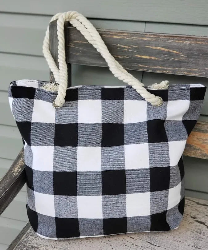 Buffalo Plaid Tote