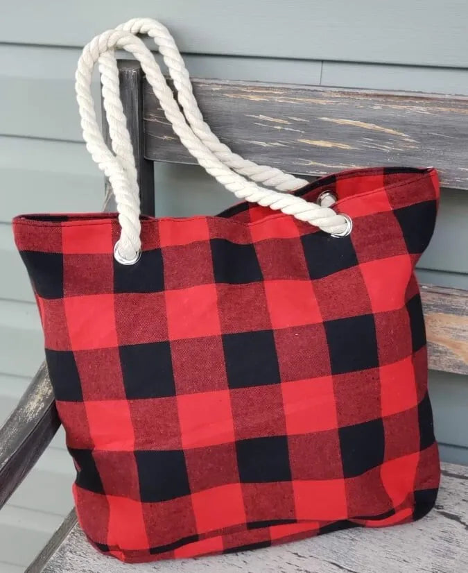 Buffalo Plaid Tote