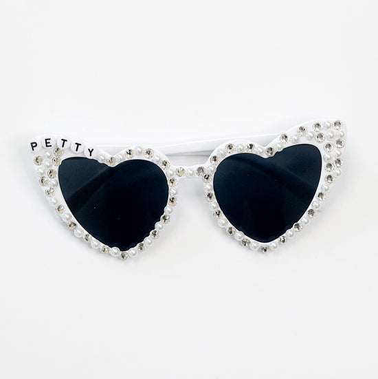 Petty Hand Jeweled Heart Sunglasses